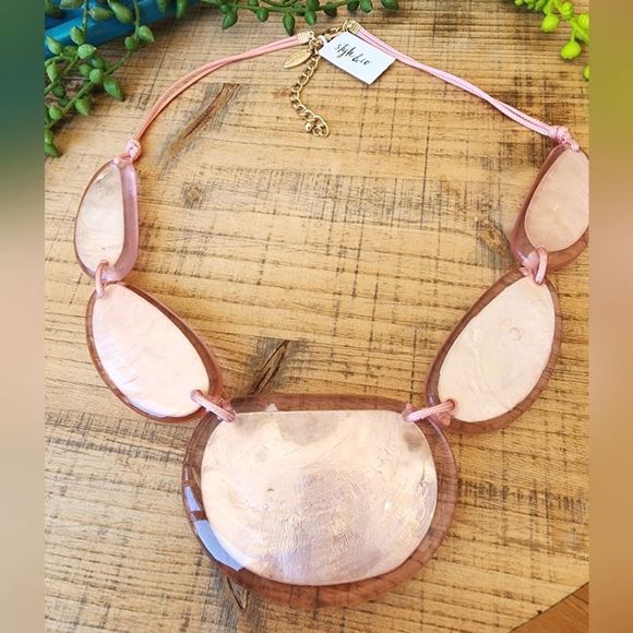 Style & Co Dusty Pink Resin Statement Necklace, 21-1/2" - Picture 1 of 4